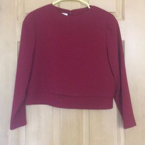 Red crop blouse